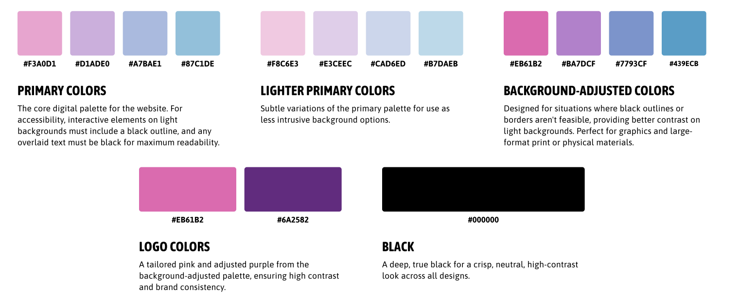Brand guide: color palette