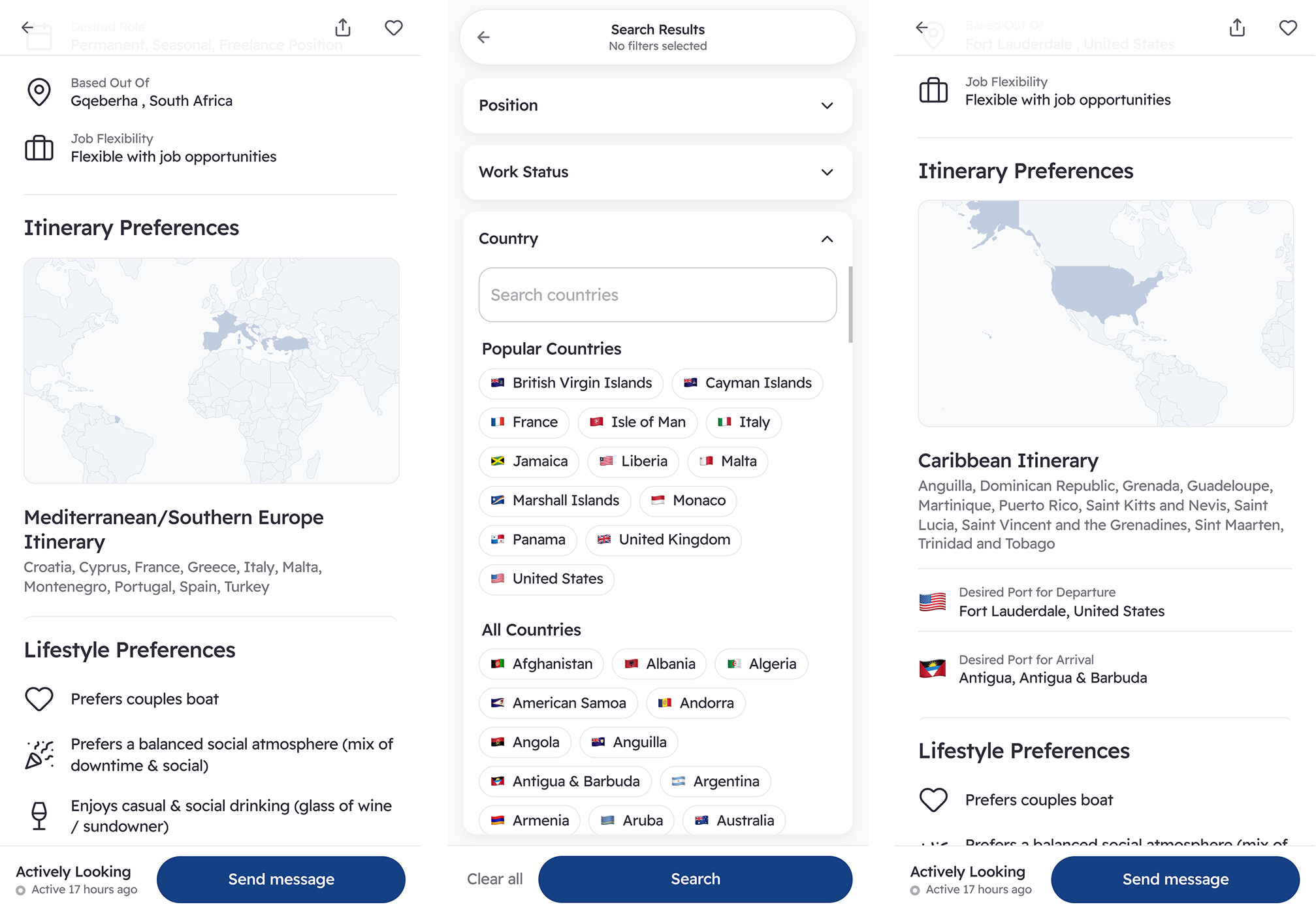 Port selector — dropdown with popular ports at top